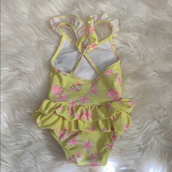 Sunuva 12-18 Mo Yellow Ruffle Swimsuit - Picture 2 of 4